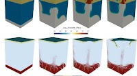 Computer models suggest modern plate tectonics are due to blobs left behind by cosmic collision
