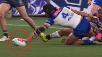 'How are you supposed to re-grip it?': Andrew Johns calls for scrutiny of rule that cost Stephen Crichton a potentially match-saving try