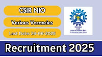 CSIR NIO Recruitment 2025 - Apply Online for 25 Junior Secretariat Assistant, Junior Stenographer and More Posts