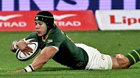 South Africa beats New Zealand 43-10, inflicting the All Blacks' heaviest test loss