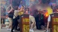 Fight occurs at Pandan Gardens temple on 1st day of CNY when devotee tries to enter private ceremony