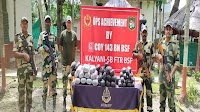 BSF and RPF foil gold smuggling bid in West Bengal, seizing Rs 57.6 lakh worth of gold and 89.4 kgs of gan