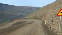 Safety measures en route to Bolafjall mountain in the Westfjords