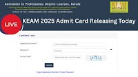 KEAM 2025 Admit Card (OUT) Live Updates: Get Hall Ticket Download Link at cee.kerala.gov.in