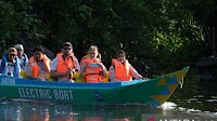 PLN provides electric boat for green tourism at Maros-Pangkep Geopark