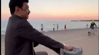 Viral Video: Tamil Nadu CM MK Stalin seen enjoying evening bicycle ride alongside beach in US | Watch