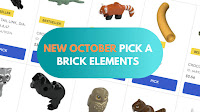 New October 2024 Pick a Brick online elements include Nazgul torsos, red pandas, tigers and more!