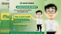 MORE Power lowers October electricity rates by PHP 1.35