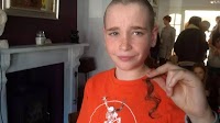 A schoolboy had his mop of curls shaved off to support his baby cousin battling cancer