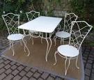 Salon de jardin aluminium Table fer forg Table de jardin