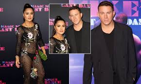 Salma Hayek Wears Transparent Dress for Magic Mike’s Last Dance with Channing Tatum Premiere