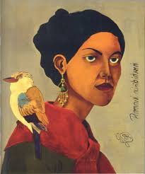 Romnyi csirikjászá (Gypsy Woman with Bird) / oil, canvas - cfm_73_varga_laszlo_002