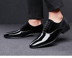 business man in black dress shoes