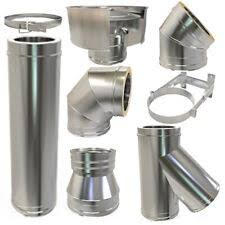 5 inch Stainless Steel Twin Flue Pipe - Modern Stoves ...