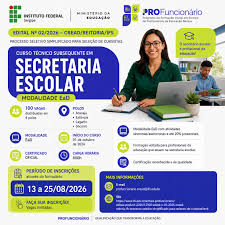 IFS abre 100 vagas para curso técnico gratuito em Secretaria Escolar