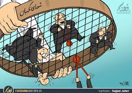 Image result for ‫حذف روحاني در انتخابات كاريكاتور‬‎