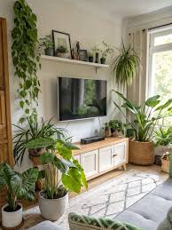 🌿 Where the Outside Moves In This is boho at its best,effortless, collected, and deeply connected to nature. Lush plants layered at different heights blur the line between indoors and out, turning