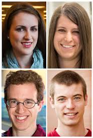 The four UNL students to receive Goldwater Scholarships are (clockwise from top left) Rachel Coburn, Elizabeth Spring Jaensch, Jared Ostdiek and Joseph ... - file21208