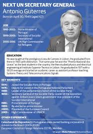 Image result for Antonio Guterres(former Portuguese prime minister and UN refugee chief )