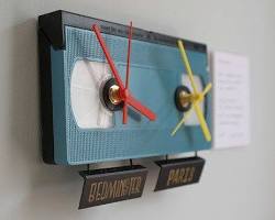 Clock made out of VHS cassette
