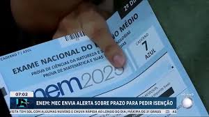 Enem: Ministério da Educação envia alerta sobre prazo para pedir isenção da taxa de inscrição