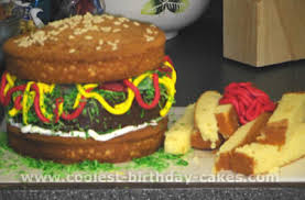 Résultat de recherche d'images pour "cheeseburger that looks like cake"