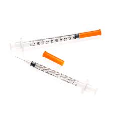 STERILE INSULIN SYRINGE SECURED 3 PIECES 1ML CRIMPED NEEDLE ...