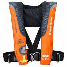 WEST MARINE Adult Inflatable Offshore Life Jacket with Harness