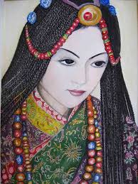 Recent Watercolor Paintings | Lucia Wong Artwork - tibetian-woman-22