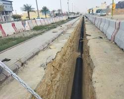 sewage network installation construction site Riyadh، من إنشاء الذكاء الاصطناعي
