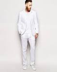 White slim fit suit