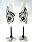 Painting champagne flutes -