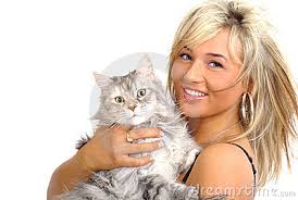 Beautiful woman with cat - beautiful-woman-cat-2800315
