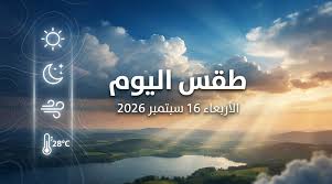 طقس اليوم الأربعاء 16 سبتمبر 2026.. ارتفاع مؤقت في درجات الحرارة والقاهرة 37 درجة