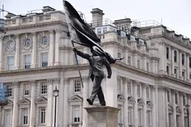 Statue with Banksy's signature appears in London
