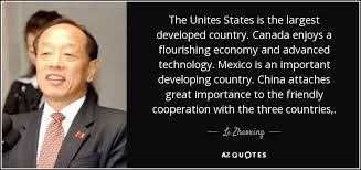 Li Zhaoxing quote: The Unites States is the largest developed ... via Relatably.com