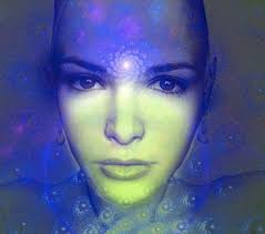 The Art of Seeing: Third Eye Perception &amp; The Mystical Gaze - mystical-woman-with-swirl-over-third-eye