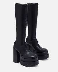 CYPRESS Black Platform Boots | Women's Vegan Leather Boots – Steve Madden