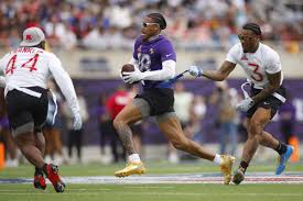 NFL Pro Bowl players during a flag football competition