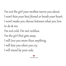 I&#39;m not the girl your mother warns you about | Girls, Mothers and ... via Relatably.com