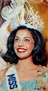 So far the most recognizable Miss Universe crown in history. Used in 1963 to 2001. Image Ieda Maria Vargas was the first recipient - iedamariavargasmu1963frzn7