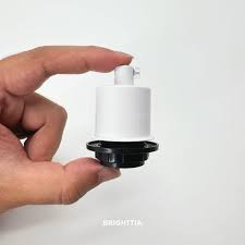 E12 White Half Cap Lamp Socket With Shade Ring and Cord Grip ...