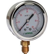 Pressure Gauge With Glycerine 430 | Atusa