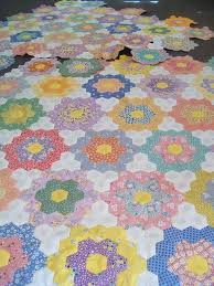 Résultat de recherche d'images pour "grandmothers flower garden quilt"