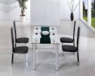 Glass table chairs