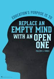 Education: The purpose of education is to replace an empty mind ... via Relatably.com