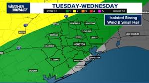 Weather Impact Alert issued in Houston area for storms Tuesday night into Wednesday morning