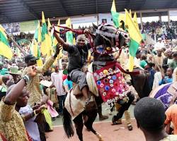 Image of Ojude Oba festival horsemen