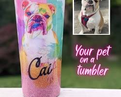 tumbler with a pet photoの画像