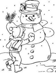 Image result for coloring book snowmen